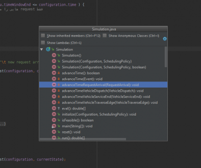An outline of your class in intellij idea